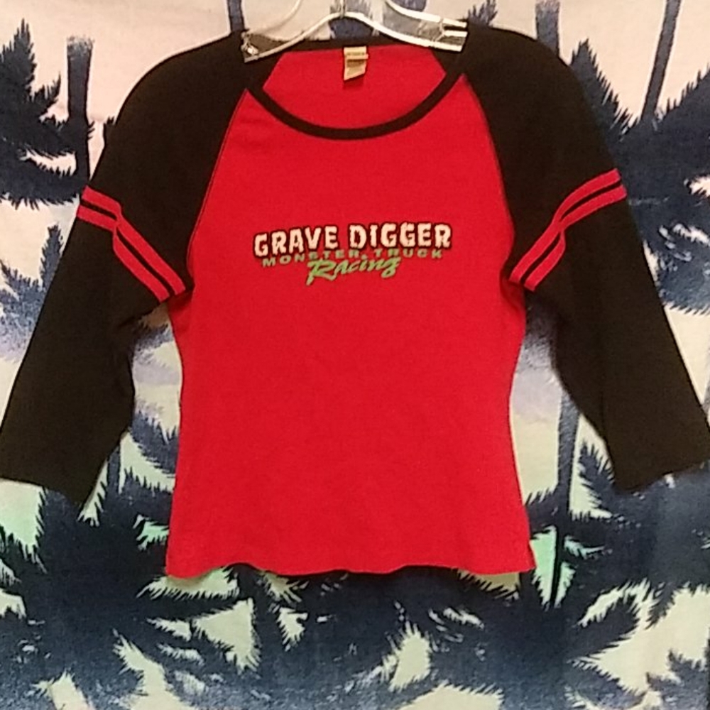Vtg Kavio!  Grave Digger Monster Truck top Sz XL